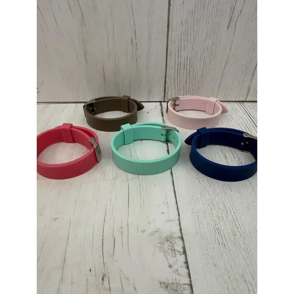 Watch 12 Interchangeable Silicone Rubber Bands NEW BATTERY Blue Pink Beach Cats